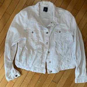 XXL Gap white denim jacket